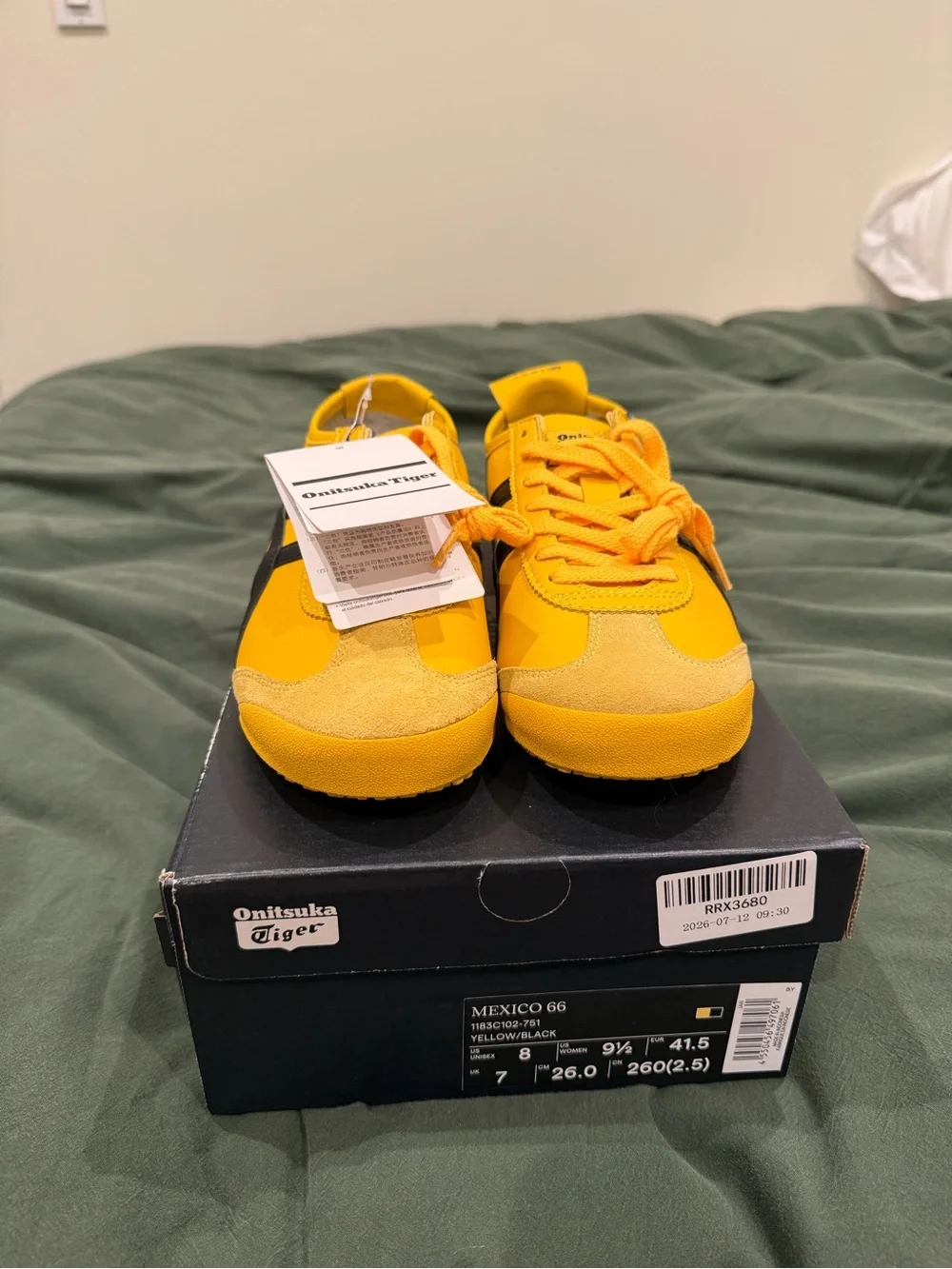 Onitsuka Tiger by Asics Men’s/Womens Mexico 66 Sneakers in Yellow and Black